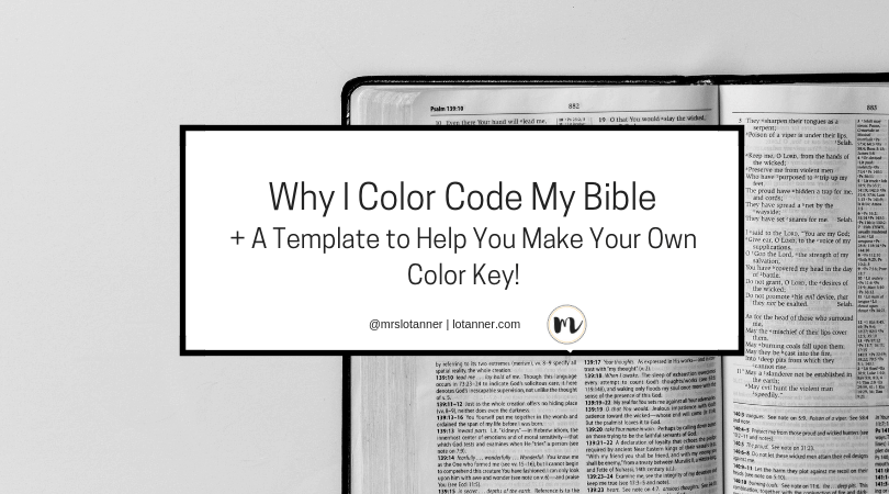 How to Use My Bible Study Color Key - Let's Talk Bible Study