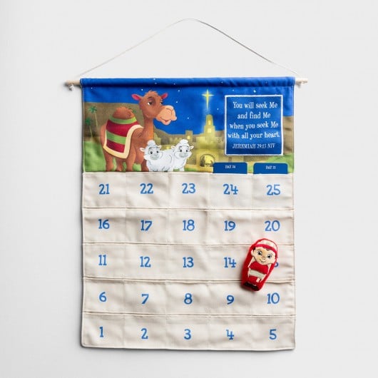 hanging fabric nativity advent calendar
