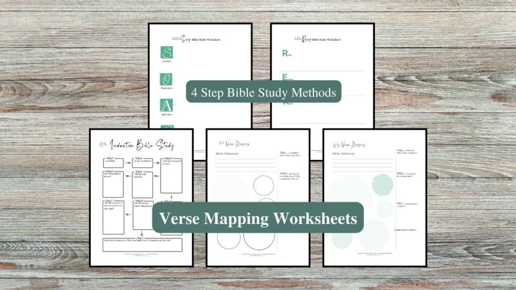 Bible Study Verse Mapping Printable Template Scripture 